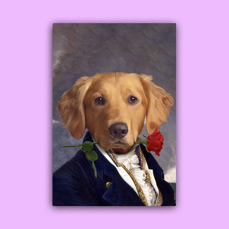The Flirty Prince Pet - Custom Pet Portrait